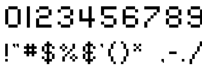 SF Pixelate Font OTHER CHARS