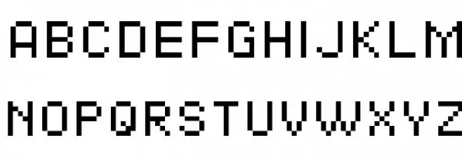 SF Pixelate Schriftart Groß
