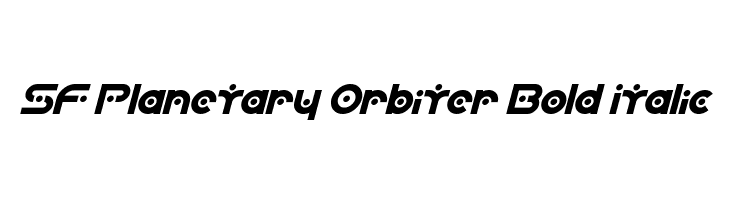 SF Planetary Orbiter Bold Italic  les polices de caractères gratuit tlcharger