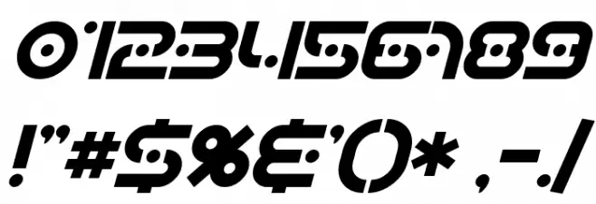 SF Planetary Orbiter Bold Italic Font OTHER CHARS
