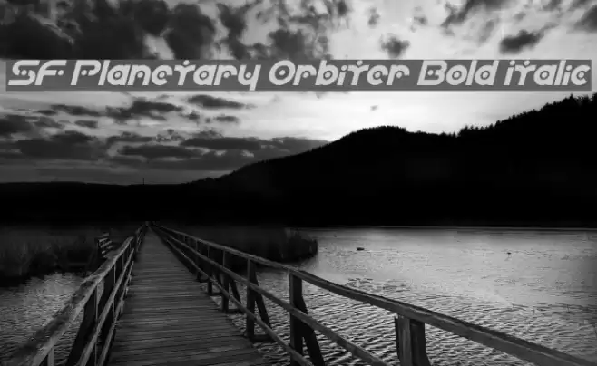 SF Planetary Orbiter Bold Italic Font examples