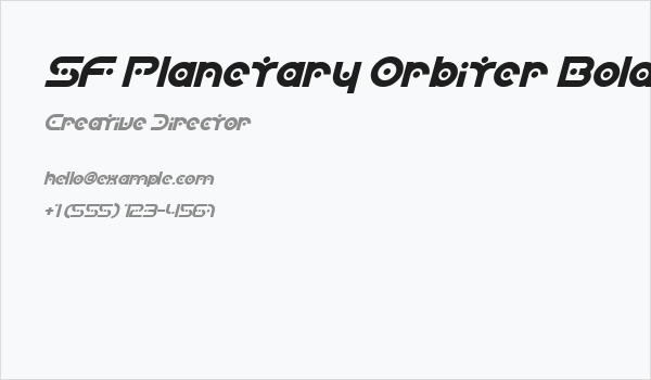 SF Planetary Orbiter Bold Italic Business Card