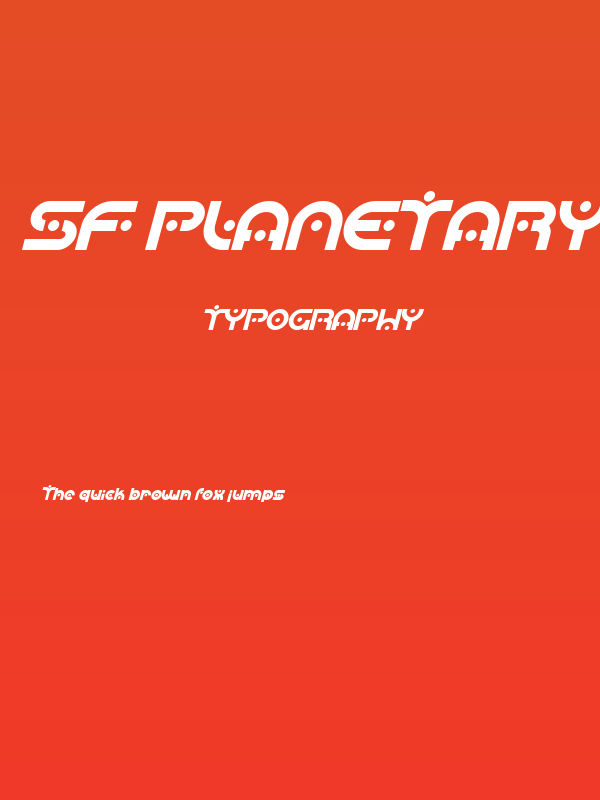 SF Planetary Orbiter Bold Italic Poster