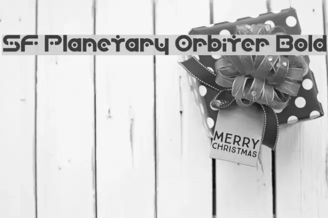 SF Planetary Orbiter Bold Font examples