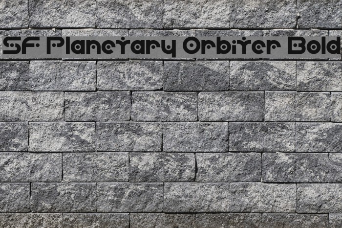 SF Planetary Orbiter Bold Font examples