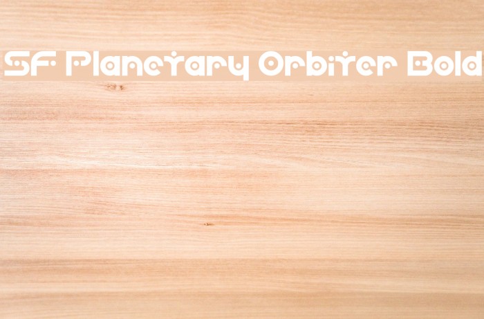 SF Planetary Orbiter Bold Font examples