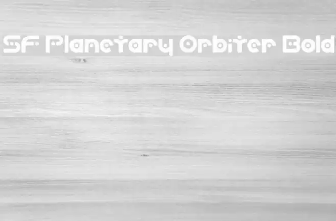 SF Planetary Orbiter Bold Font examples