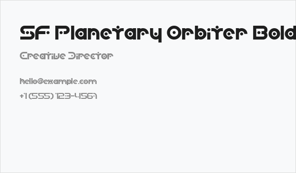 SF Planetary Orbiter Bold Business Card