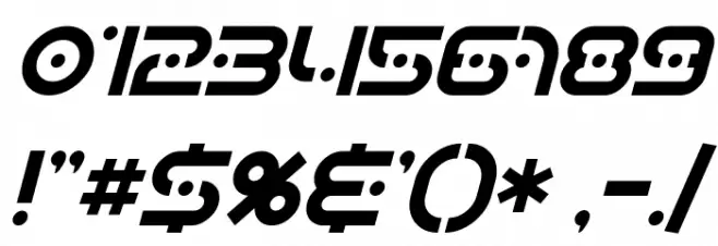 SF Planetary Orbiter Italic Schriftart Anderer Schreiben