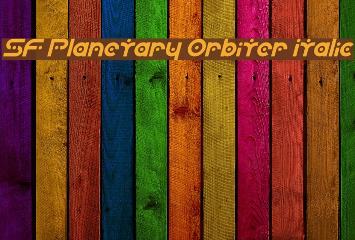 SF Planetary Orbiter Italic Font examples