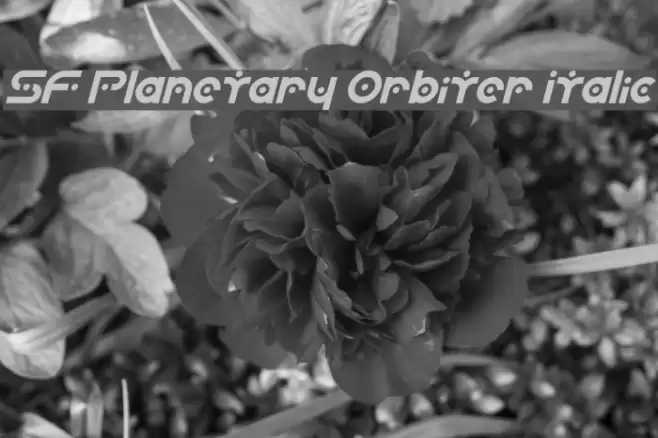 SF Planetary Orbiter Italic Schriftart examples