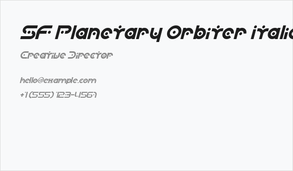 SF Planetary Orbiter Italic Business Card