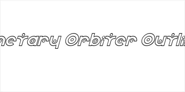 SF Planetary Orbiter Outline Italic Logo