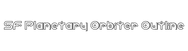 SF Planetary Orbiter Outline  Frei Schriftart Herunterladen