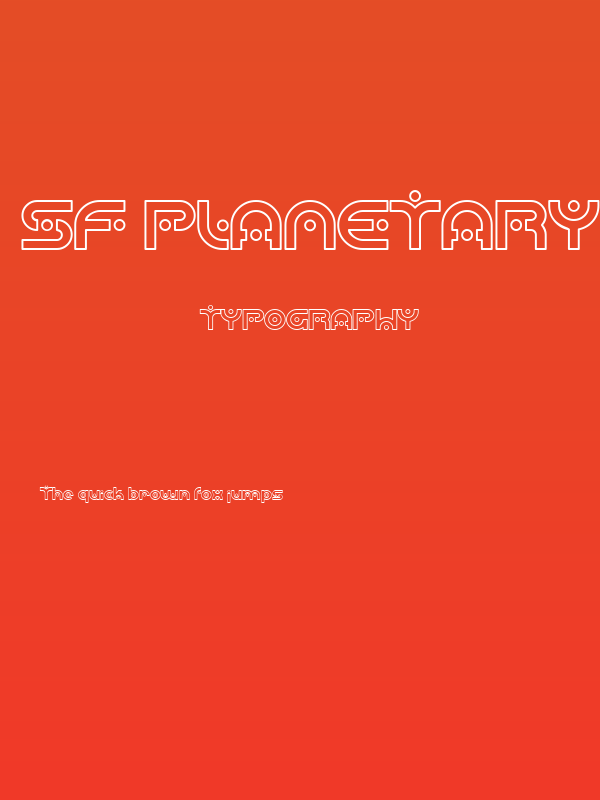 SF Planetary Orbiter Outline Poster