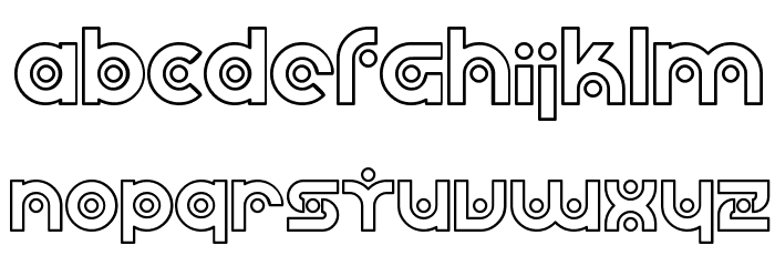 SF Planetary Orbiter Outline Font LOWERCASE