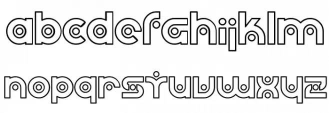 SF Planetary Orbiter Outline خط أحرف صغيرة