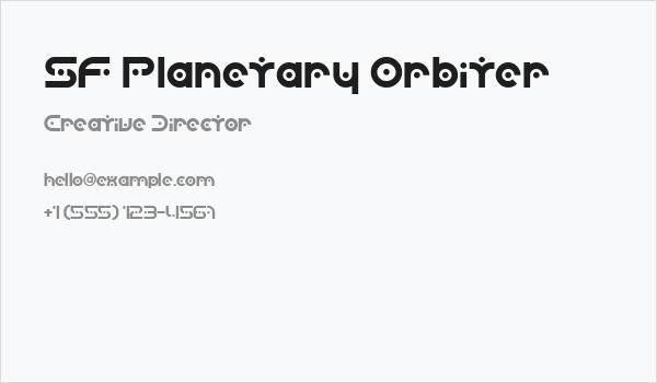 SF Planetary Orbiter Business Card
