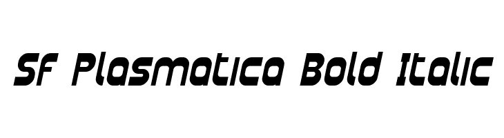 SF Plasmatica Bold Italic Font