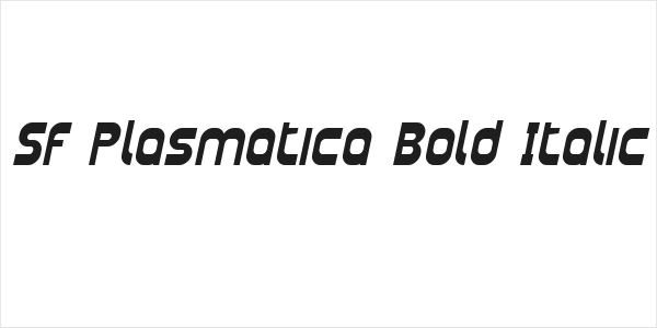 SF Plasmatica Bold Italic Logo