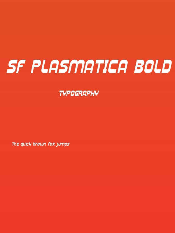 SF Plasmatica Bold Italic Poster