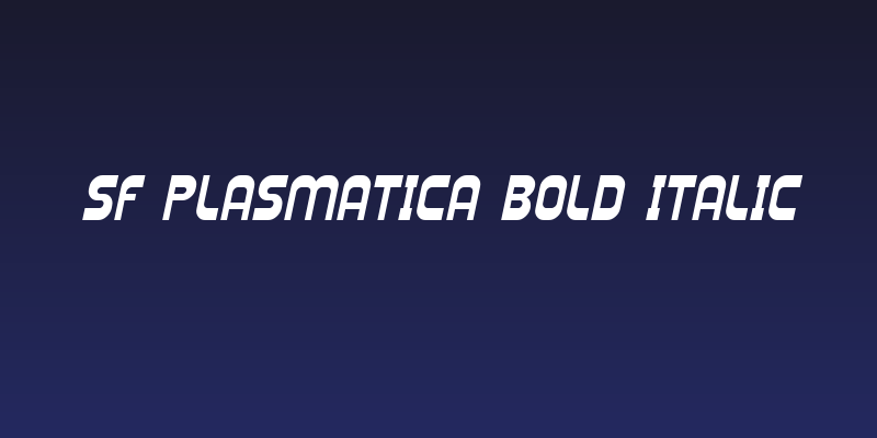 SF Plasmatica Bold Italic Social Header