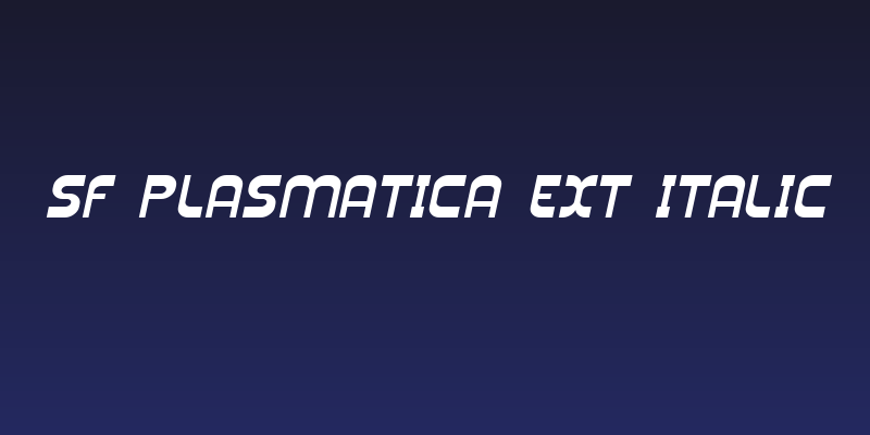 SF Plasmatica Ext Italic Social Header