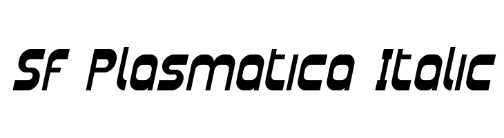 SF Plasmatica Italic Font