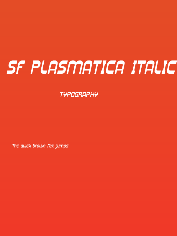 SF Plasmatica Italic Poster