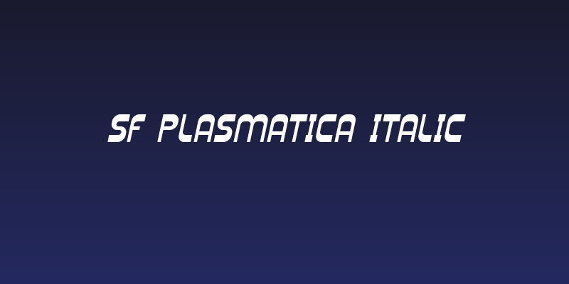 SF Plasmatica Italic Social Header