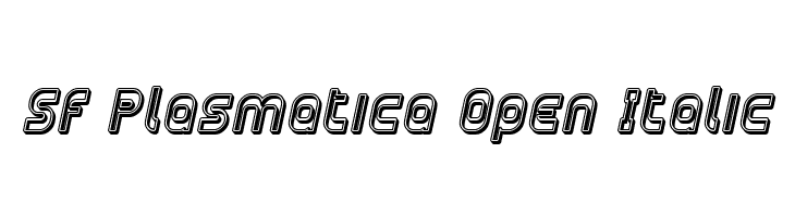 SF Plasmatica Open Italic  免费字体下载