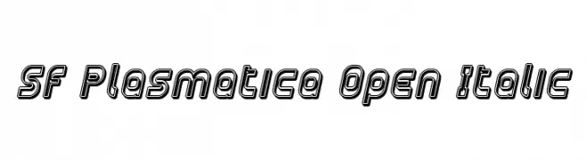 SF Plasmatica Open Italic  नि: शुल्क फ़ॉन्ट्स डाउनलोड