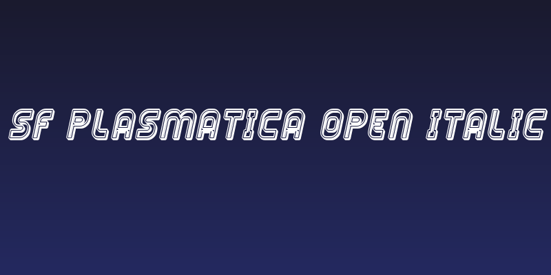 SF Plasmatica Open Italic Social Header