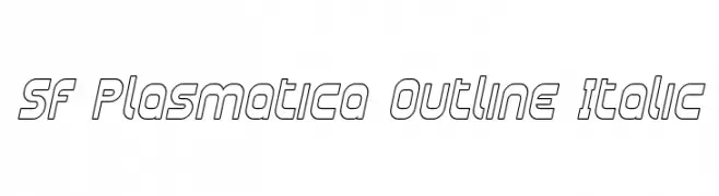 SF Plasmatica Outline Italic  नि: शुल्क फ़ॉन्ट्स डाउनलोड