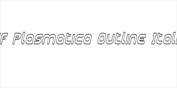 SF Plasmatica Outline Italic Logo