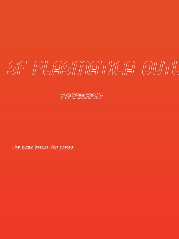 SF Plasmatica Outline Italic Poster