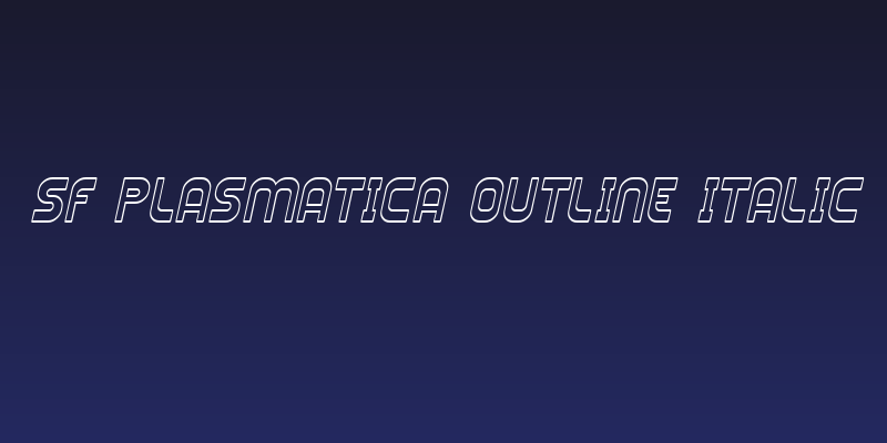 SF Plasmatica Outline Italic Social Header