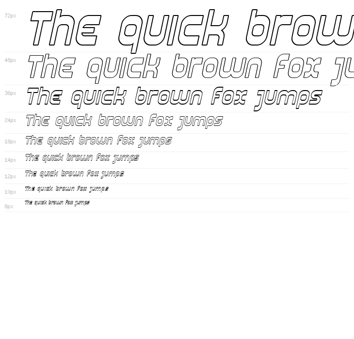 SF Plasmatica Outline Italic Waterfall