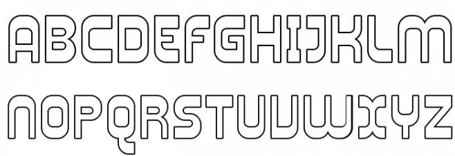 SF Plasmatica Outline 字体 大写