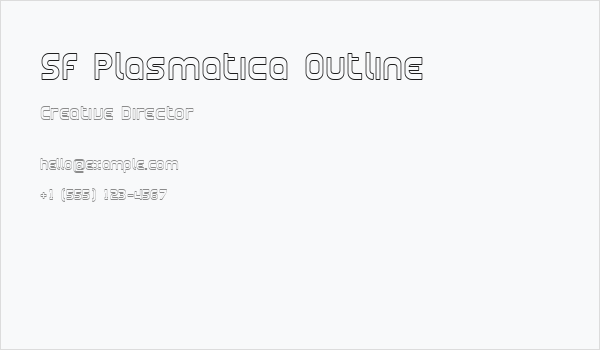 SF Plasmatica Outline Business Card
