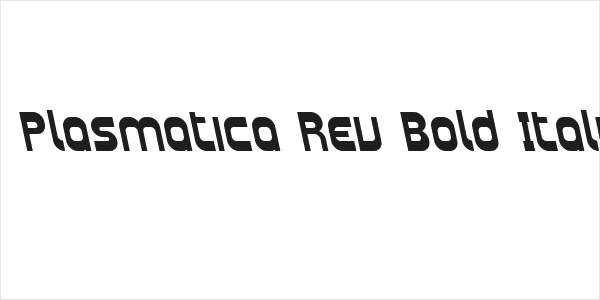 SF Plasmatica Rev Bold Italic Logo