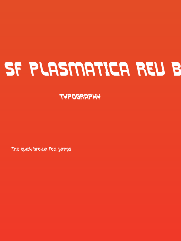 SF Plasmatica Rev Bold Italic Poster