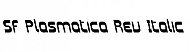 SF Plasmatica Rev Italic  नि: शुल्क फ़ॉन्ट्स डाउनलोड