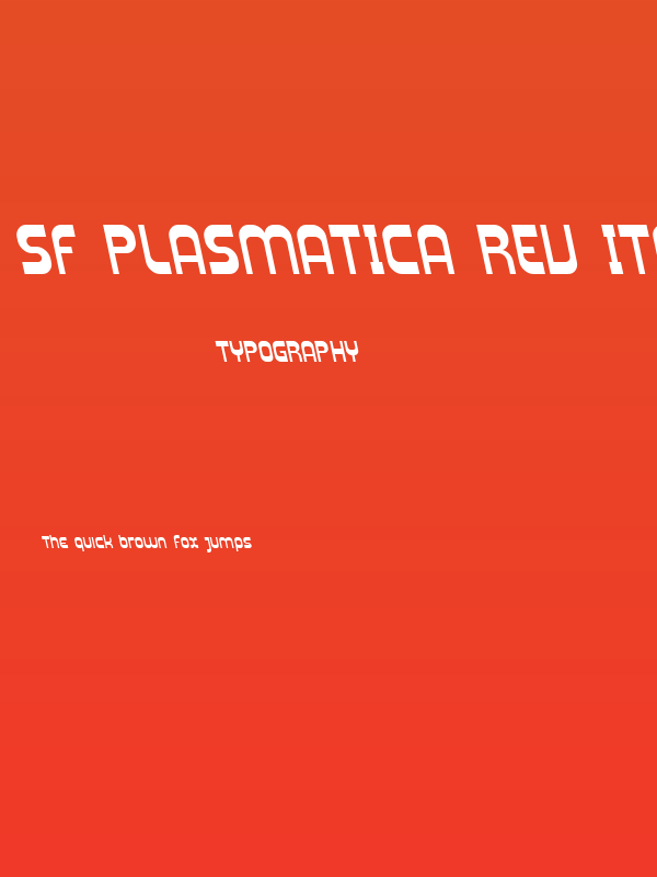 SF Plasmatica Rev Italic Poster
