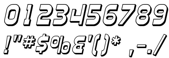 SF Plasmatica Shaded Italic Font OTHER CHARS