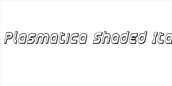 SF Plasmatica Shaded Italic Logo