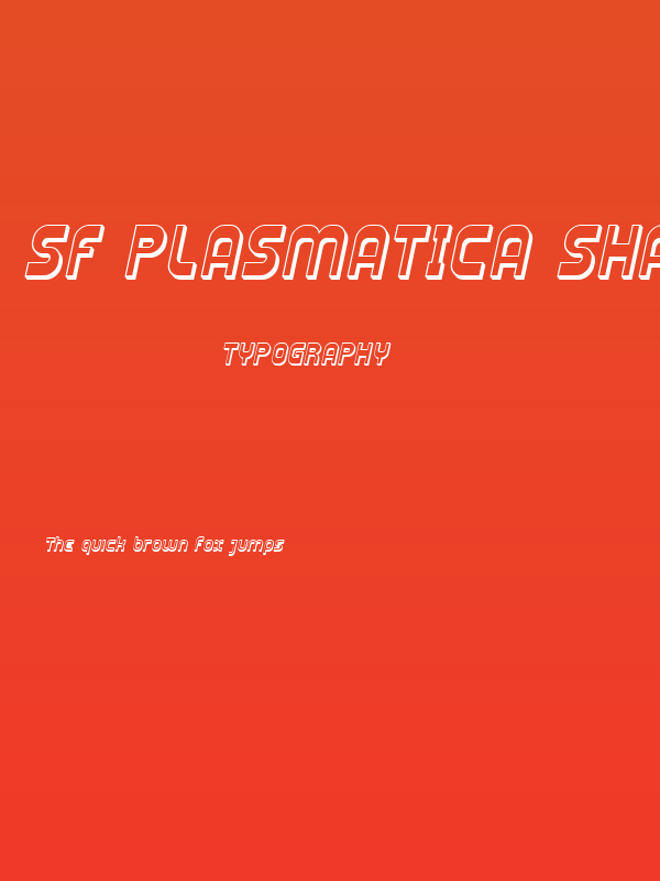 SF Plasmatica Shaded Italic Poster