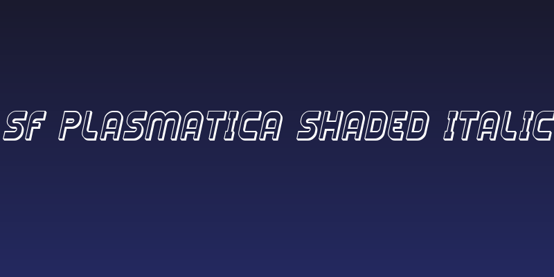 SF Plasmatica Shaded Italic Social Header