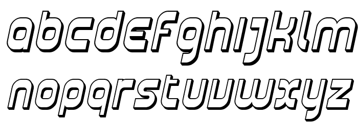 SF Plasmatica Shaded Italic Font LOWERCASE