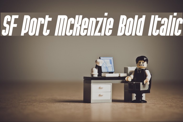SF Port McKenzie Bold Italic Font examples